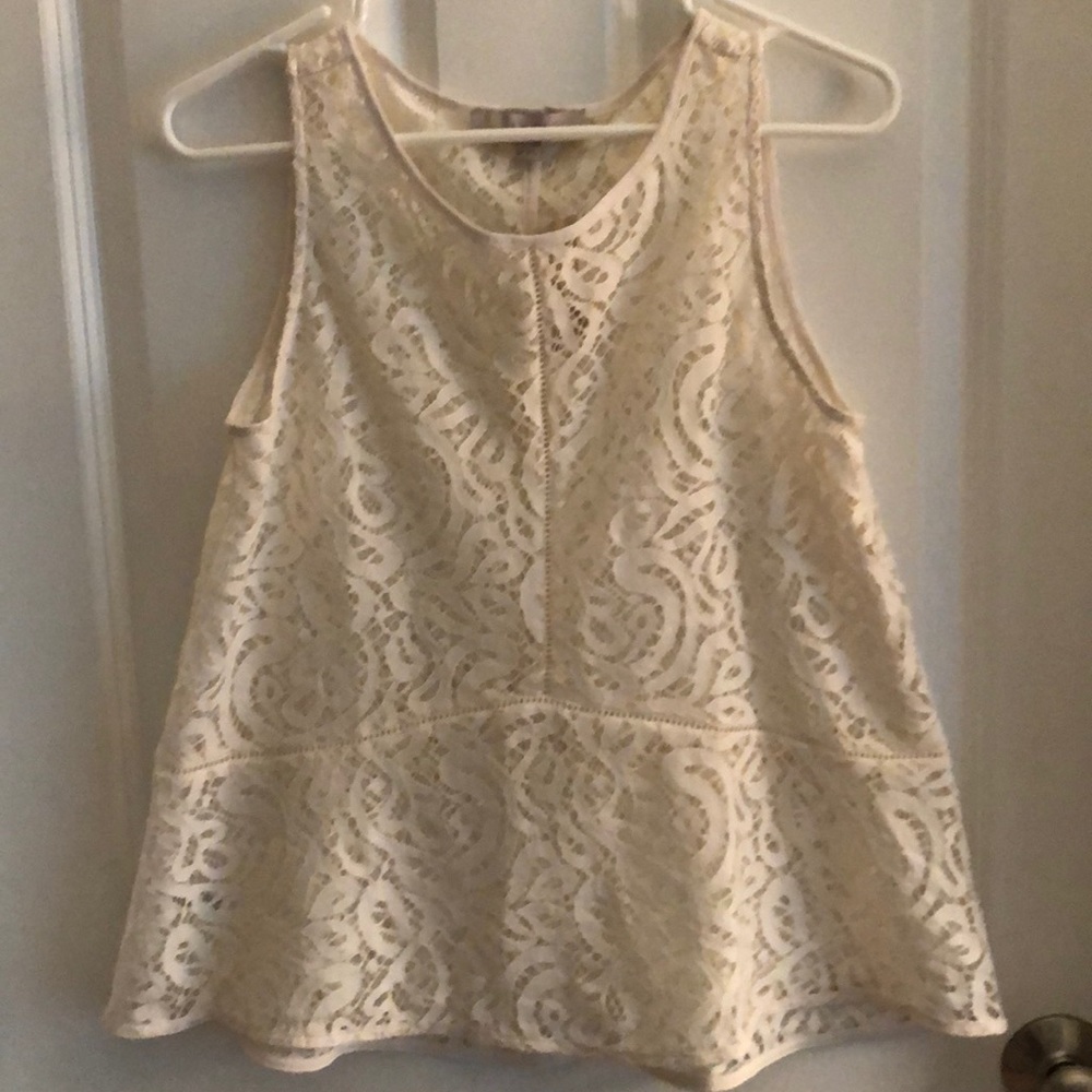 Loft lace peplum top